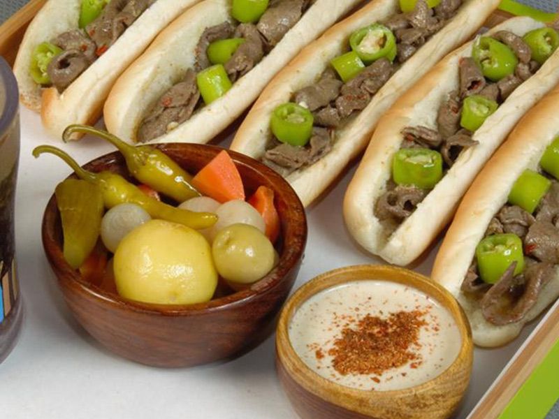Barbecue Liver Sandwich
