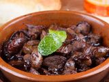 Chicken liver with pomegranate molasses
