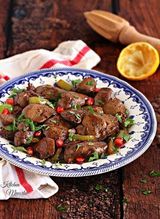 Chicken Liver with Pomegranate sauce