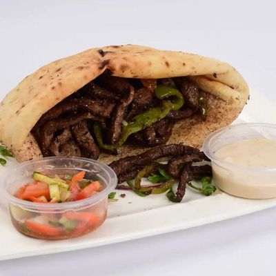 large Alexandrian liver sandwich baladi bread