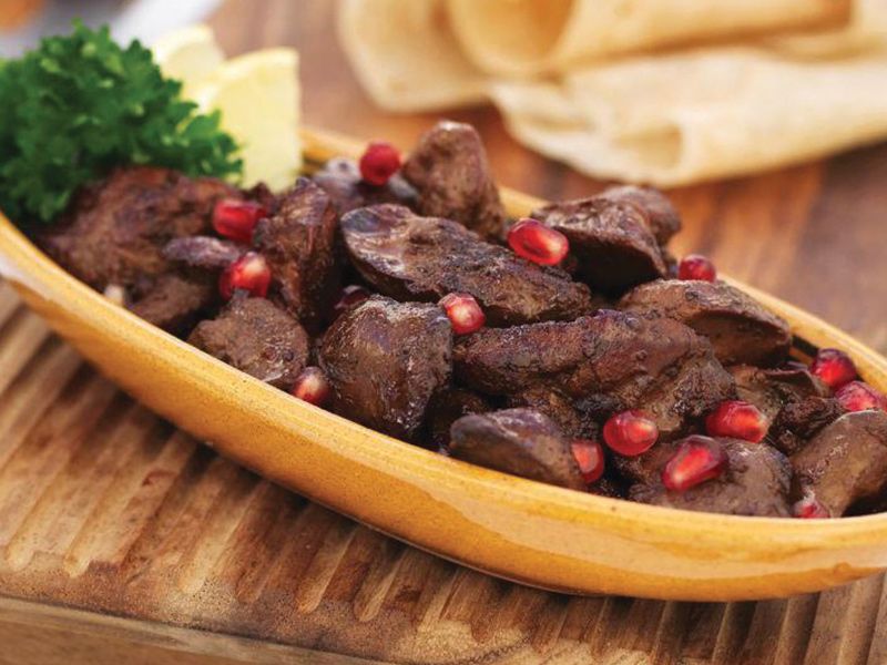 Chicken Liver With Pomegranate Molasses