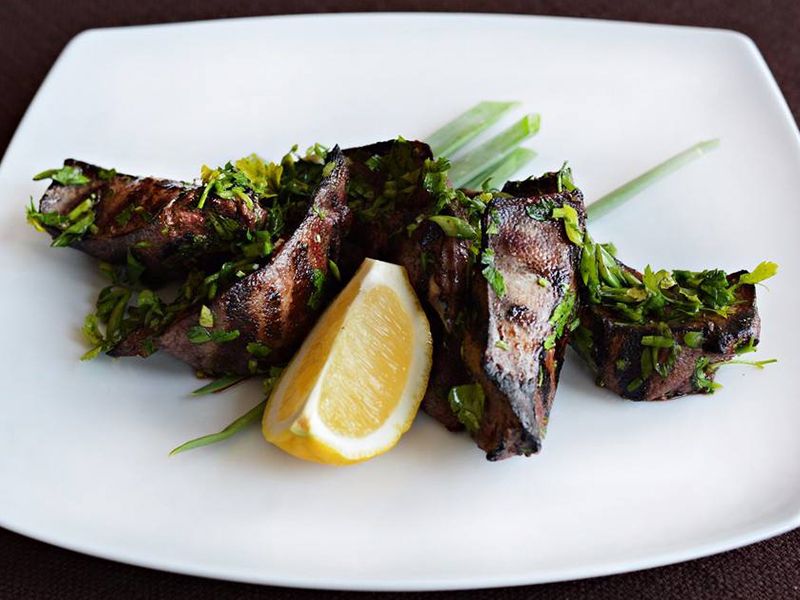 Clear grilled Liver