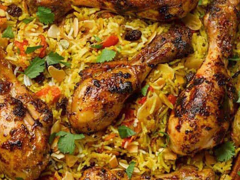 Kabsa With Chicken Platter