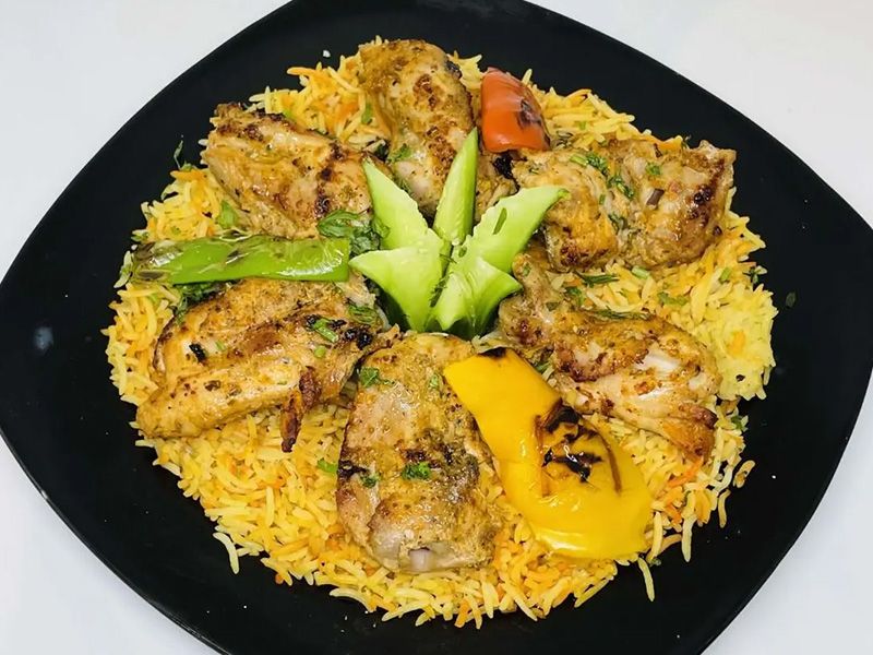 Chicken Shish Tawook Kabsa