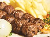 Kebbah on Skewer Sandwich Saj Bread