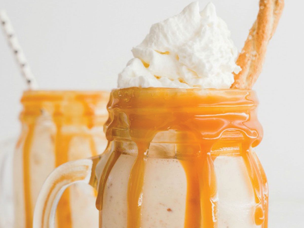 caramel banana milkshake