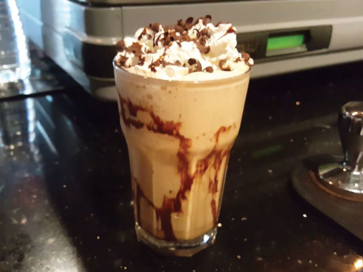 Caramel coffee frappe