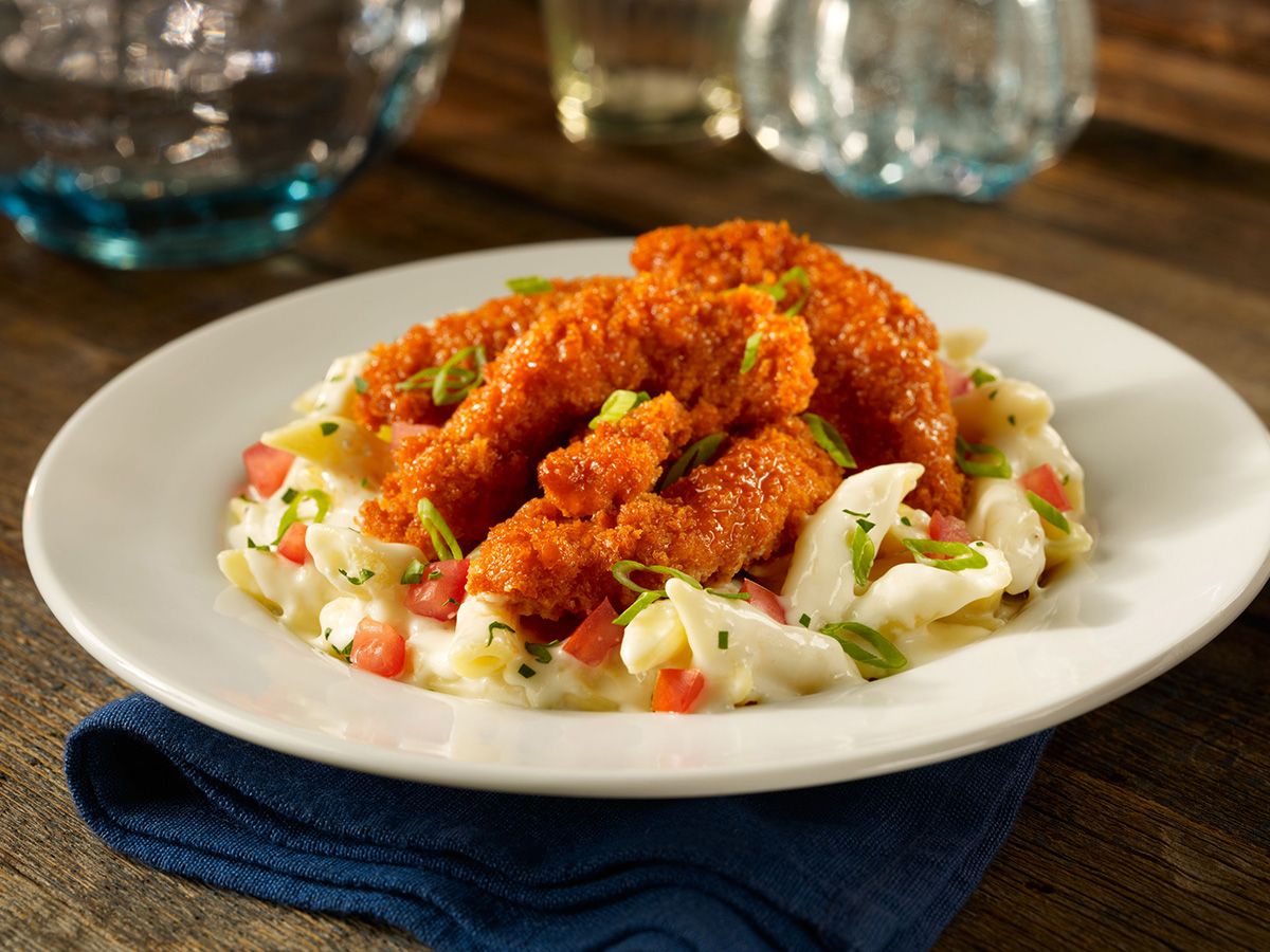 white sauce Crispy chicken pasta