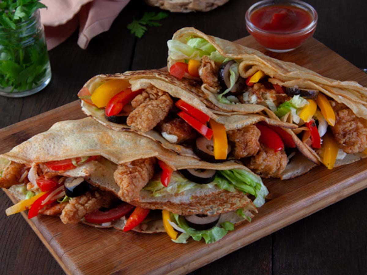 Strips And Shish Mix Crepe