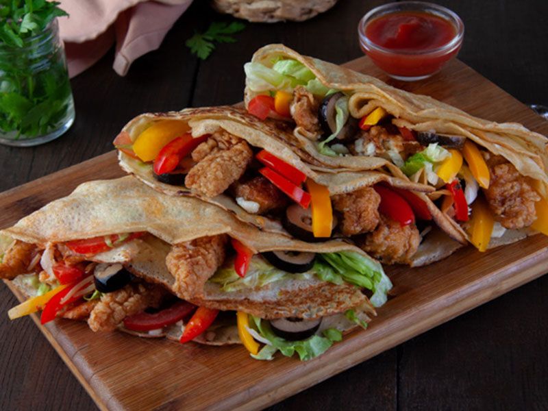Chicken Strips Crepe With Shish Tawook