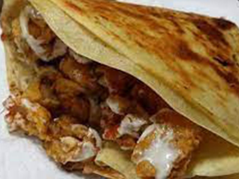 Chicken Pane With Beef Burger Crepe