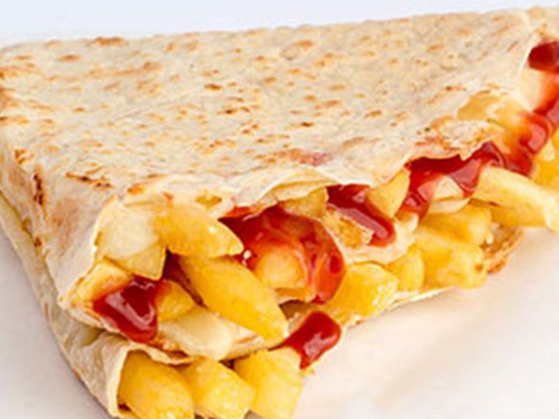Chicken Pane With Fries Crepe