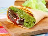 Meat burger crepe