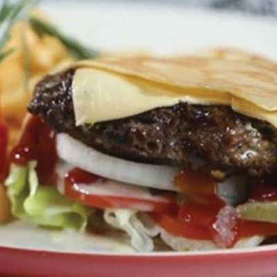 Meat burger crepe