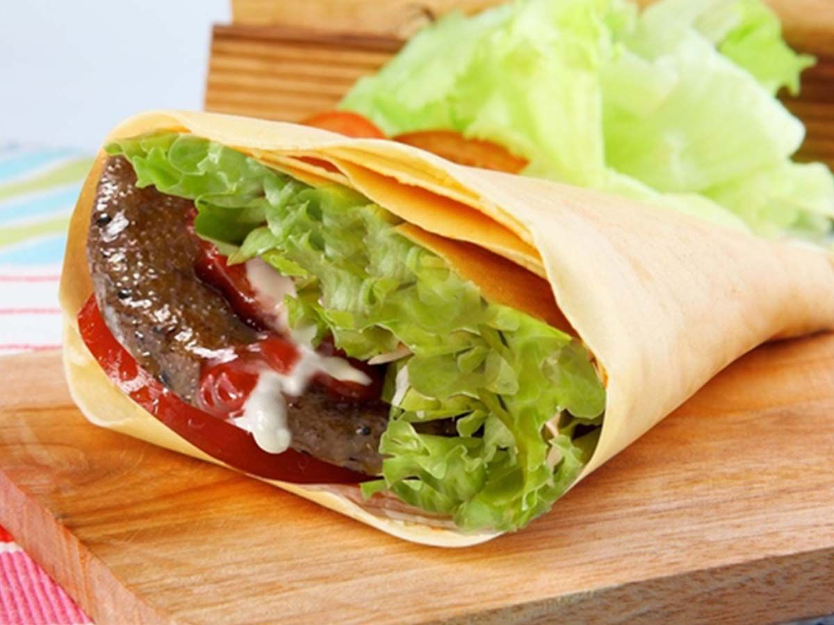 Meat burger crepe