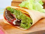 Meat burger crepe