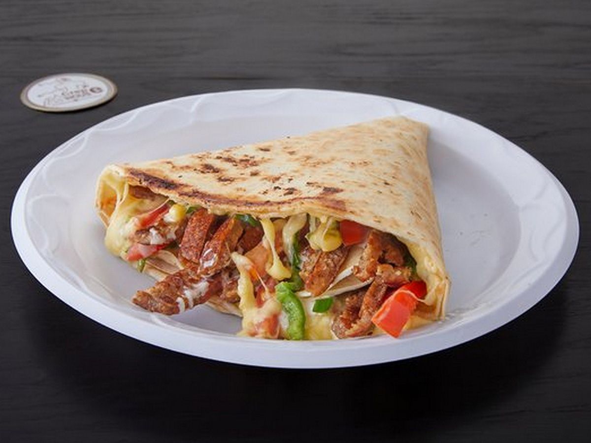 Meat burger crepe