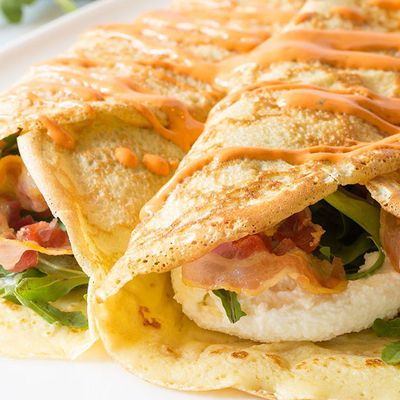 Eggs Burger Crepe