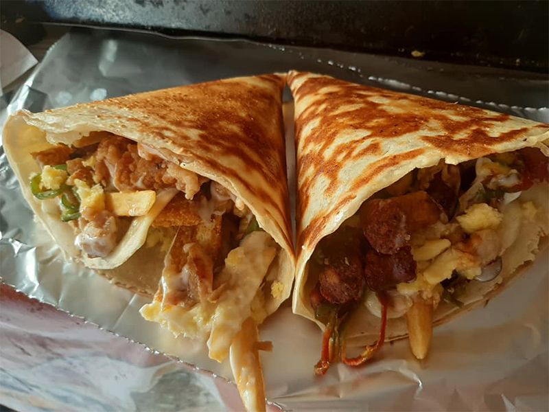 Crepe pane burger