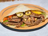 Meat burger crepe