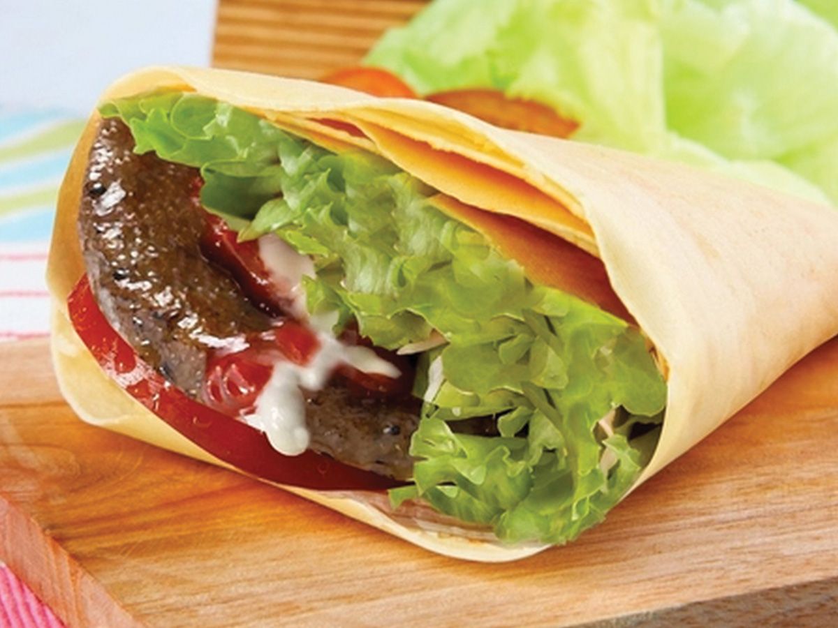 Meat burger crepe