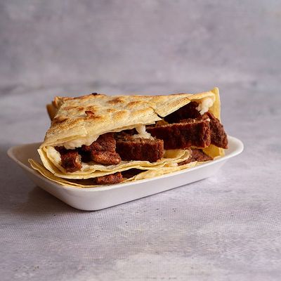 Meat Burger Crepe With Egg
