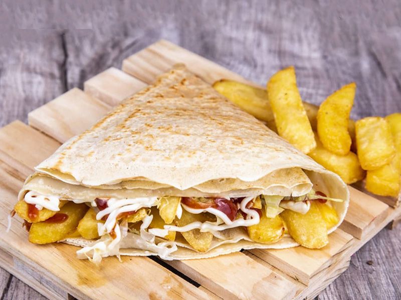 Mozarella Cheese And Fries Crepe