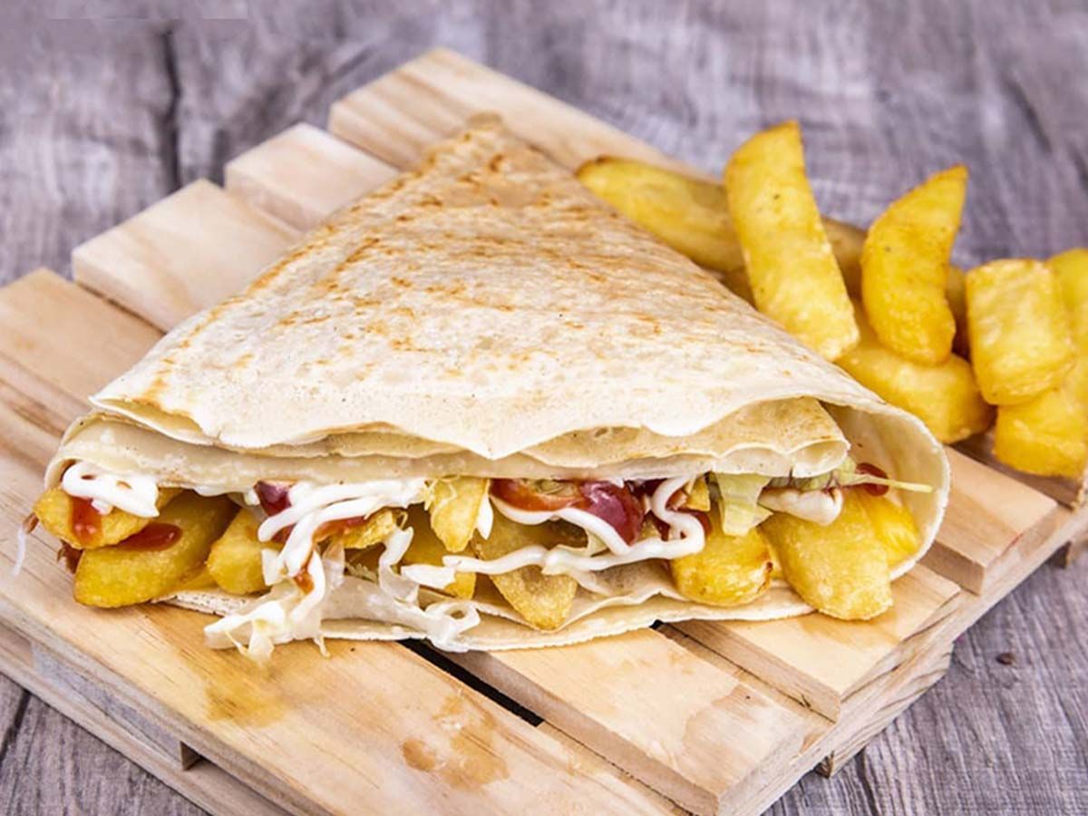 Cheese potato crepe