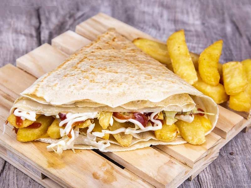 French Fries With Cheese Crepe