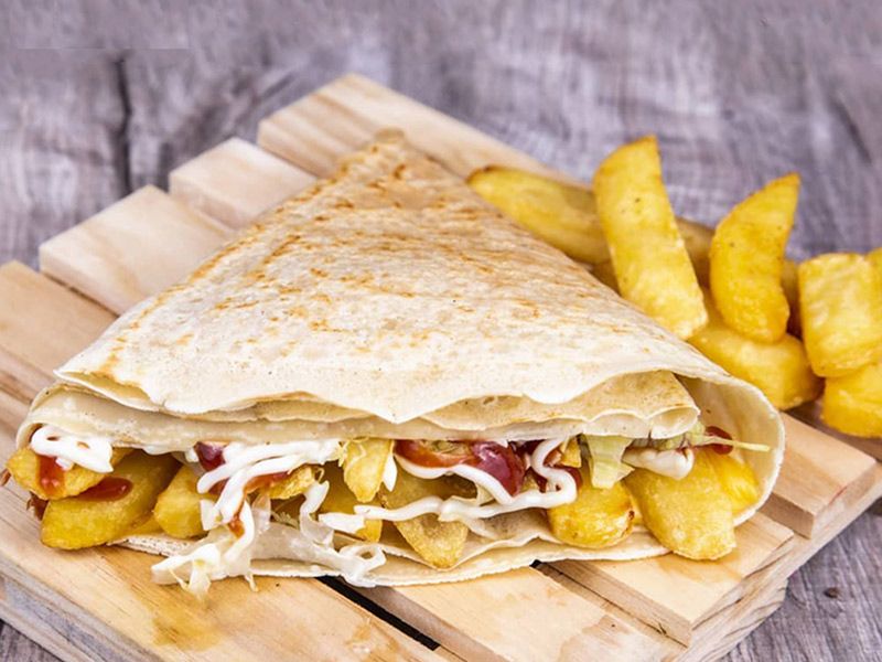 Cheese French Fries Crepe