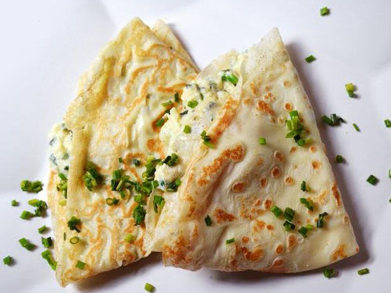 French Fries With Roumi Cheese Crepe