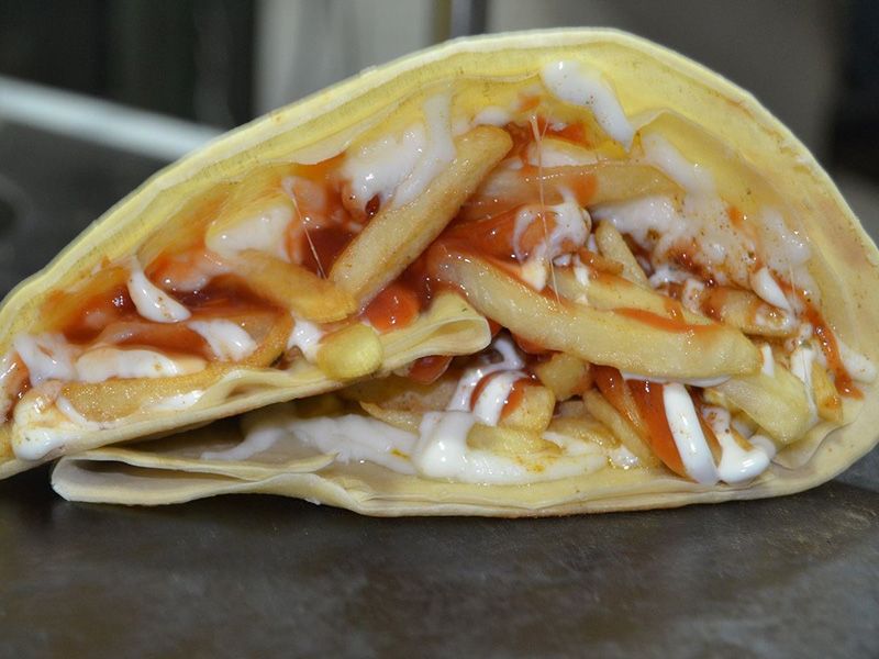 Fries Mix Cheese Crepe