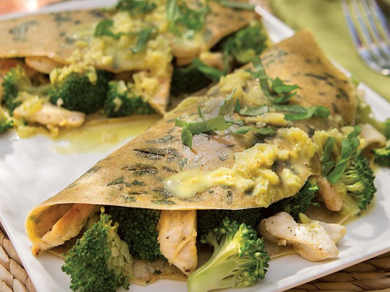 Piccata Mushroom Chicken Crepe