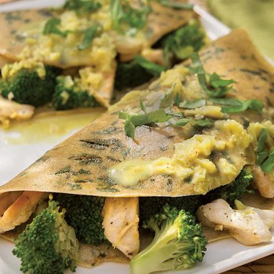 Piccata Mushroom Chicken Crepe