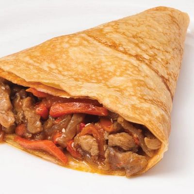 Chicken Fajita Skewer Crepe