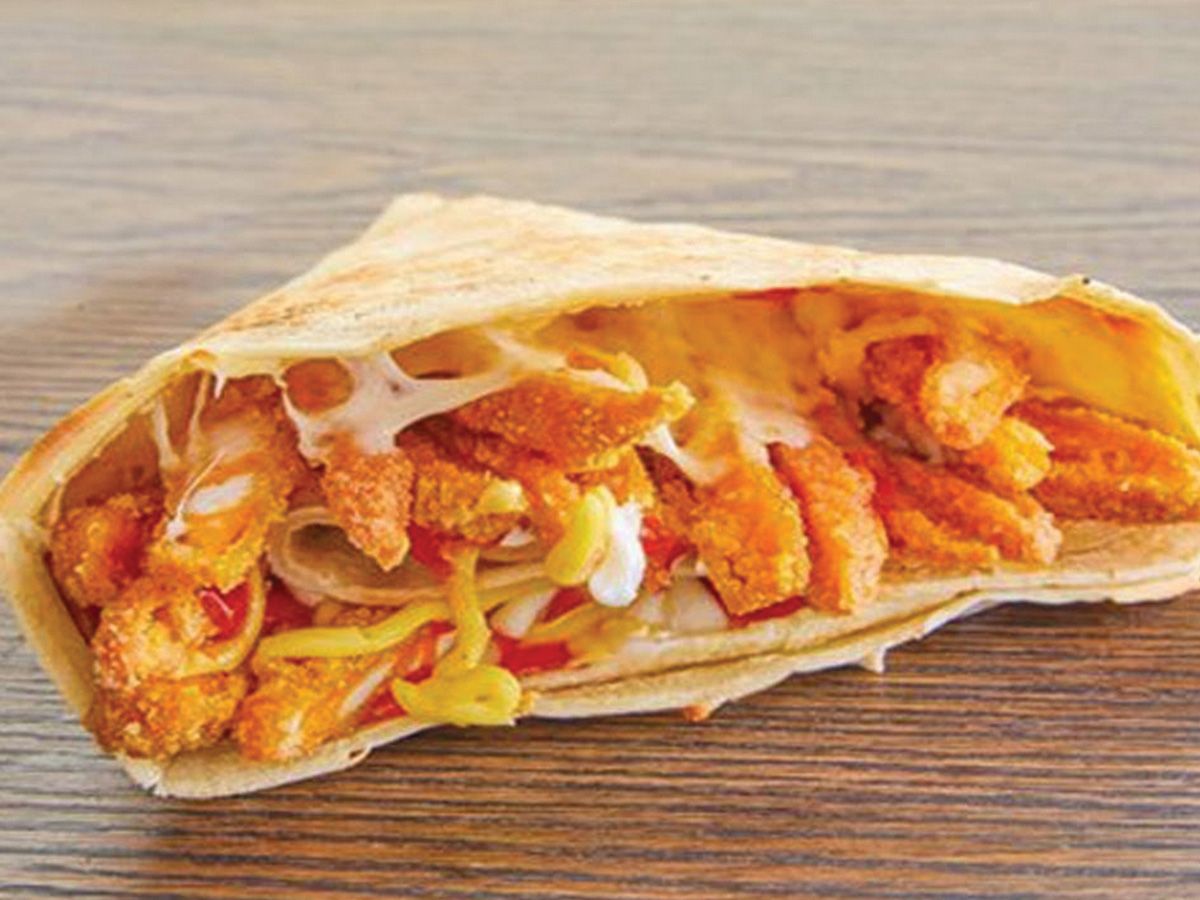 Crispy chicken and potatoes crepe