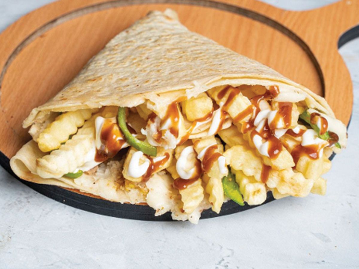 Cheese and potato crepe