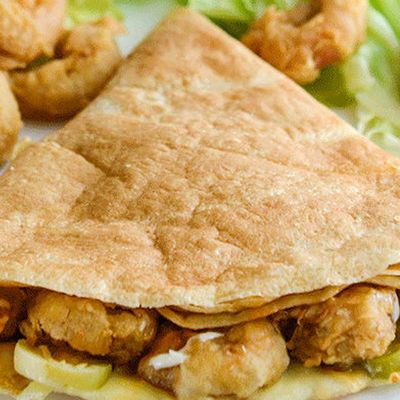 Shrimp ranch crepe