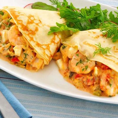 Fried Shrimp Crepe