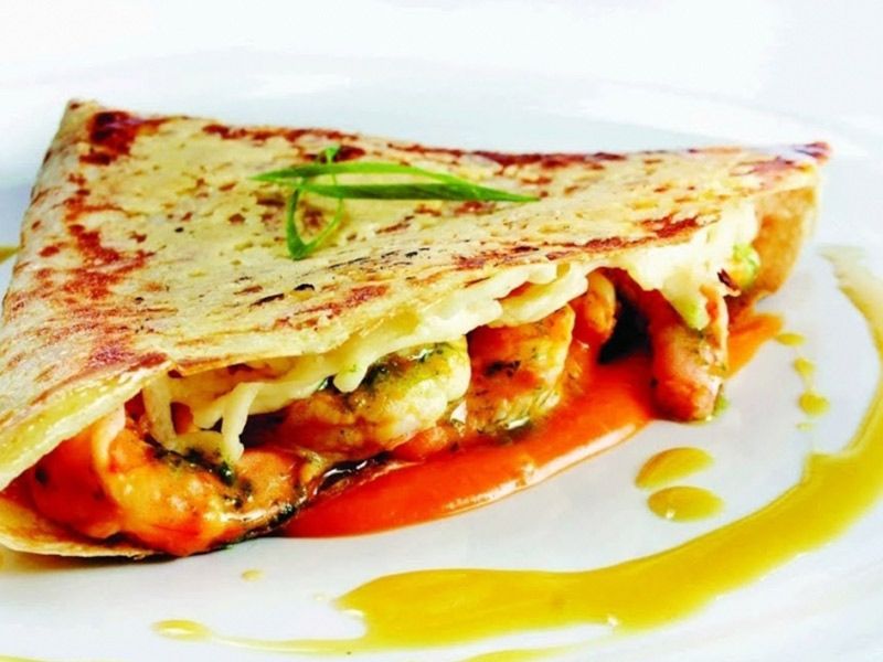 Grilled Shrimp Crepe