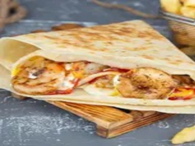 Grilled shrimp crepe