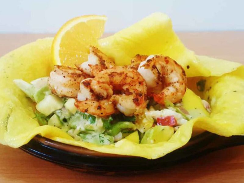 Grilled Shrimp Crepe