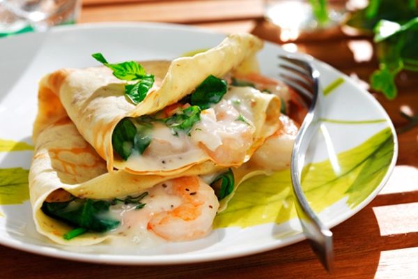Grilled Shrimp Crepe