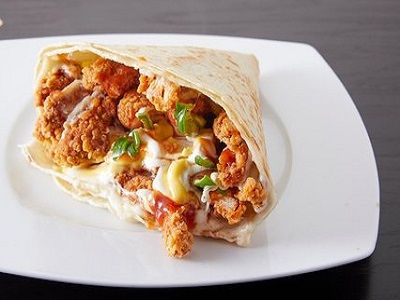 Chicken Strips With Hot Dog Crepe