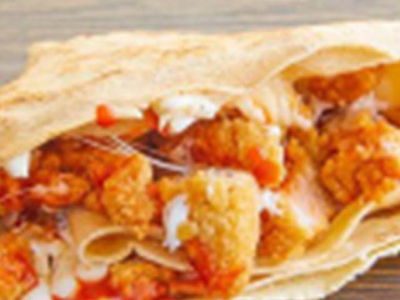 Smoked chicken crepe