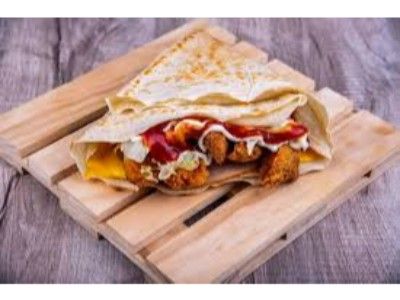 Crispy Chicken And Hot Dog Crepe