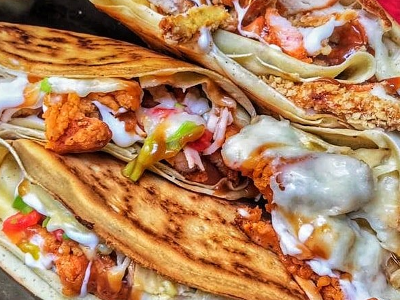 Chicken zinger crepe