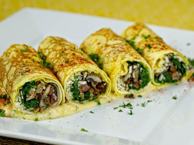 Baladi sausage crepe