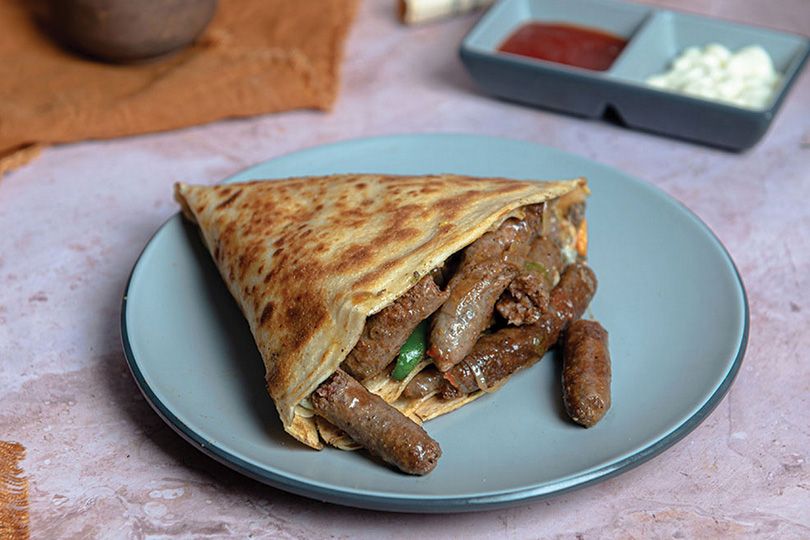 Baladi Sausage Crepe
