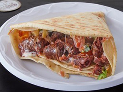 Chicken Pane On Oriental Sausage Crepe
